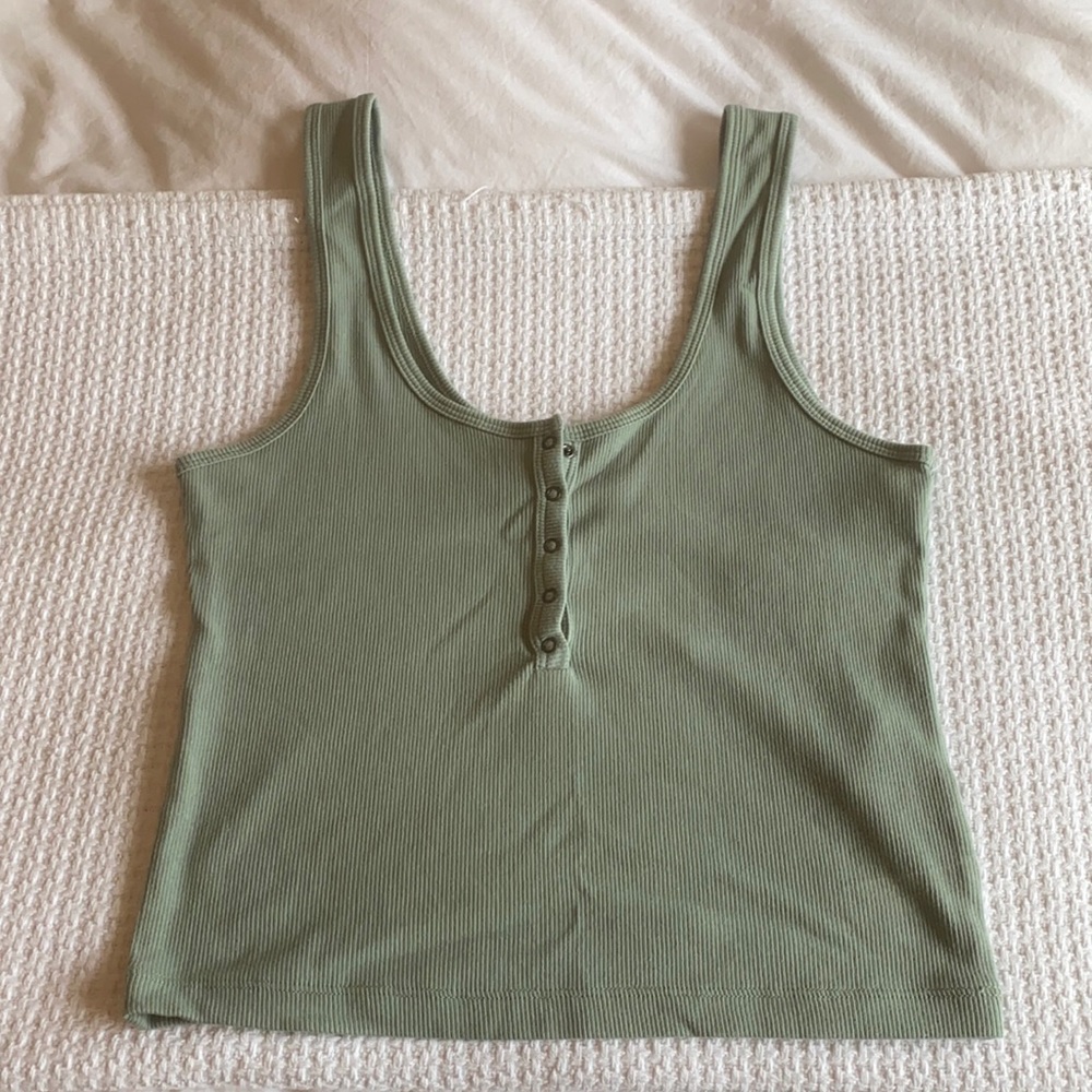 Abercrombie and Fitch Sage Crop Tank Medium